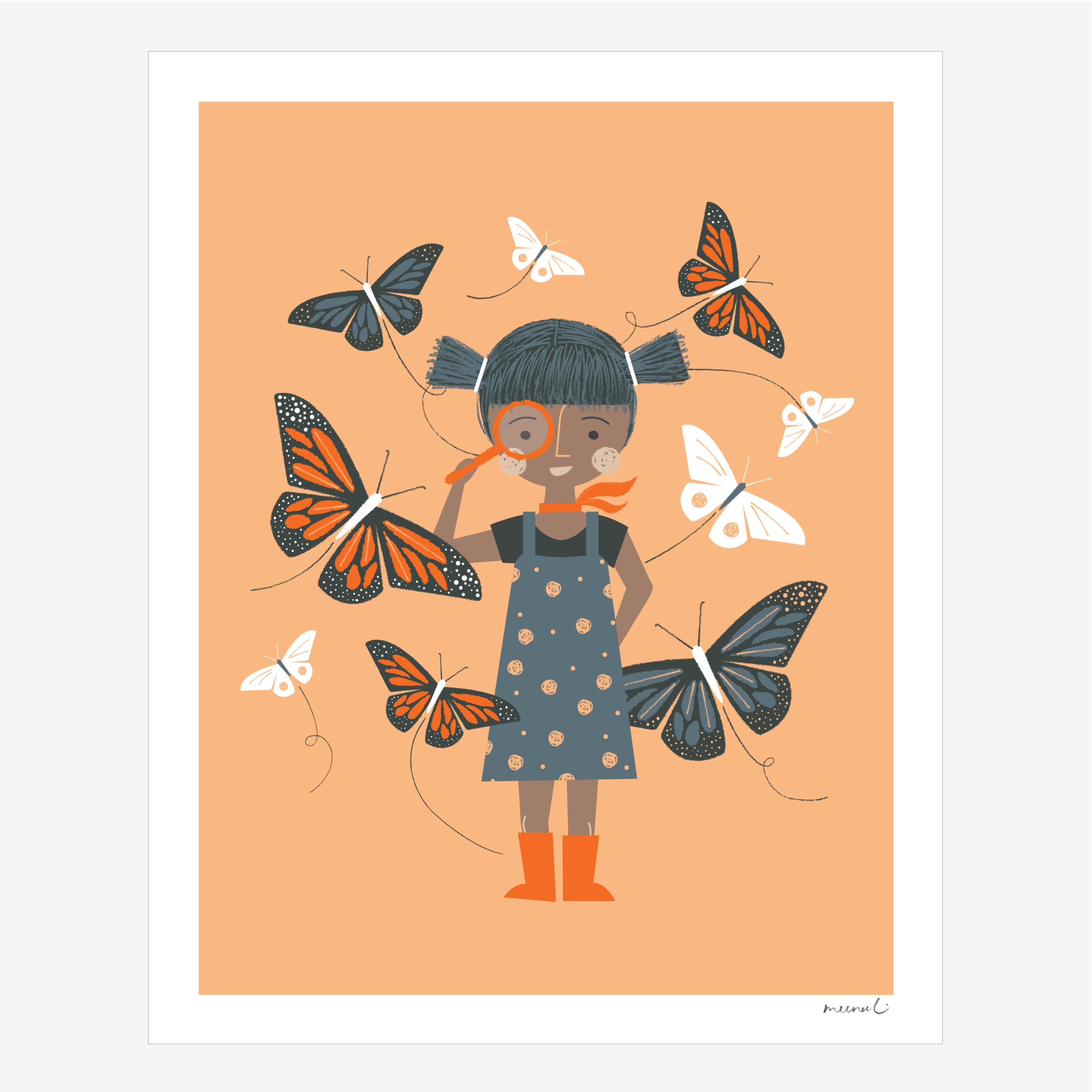 Butterfly Girl Art Print – Meenal Patel Studio