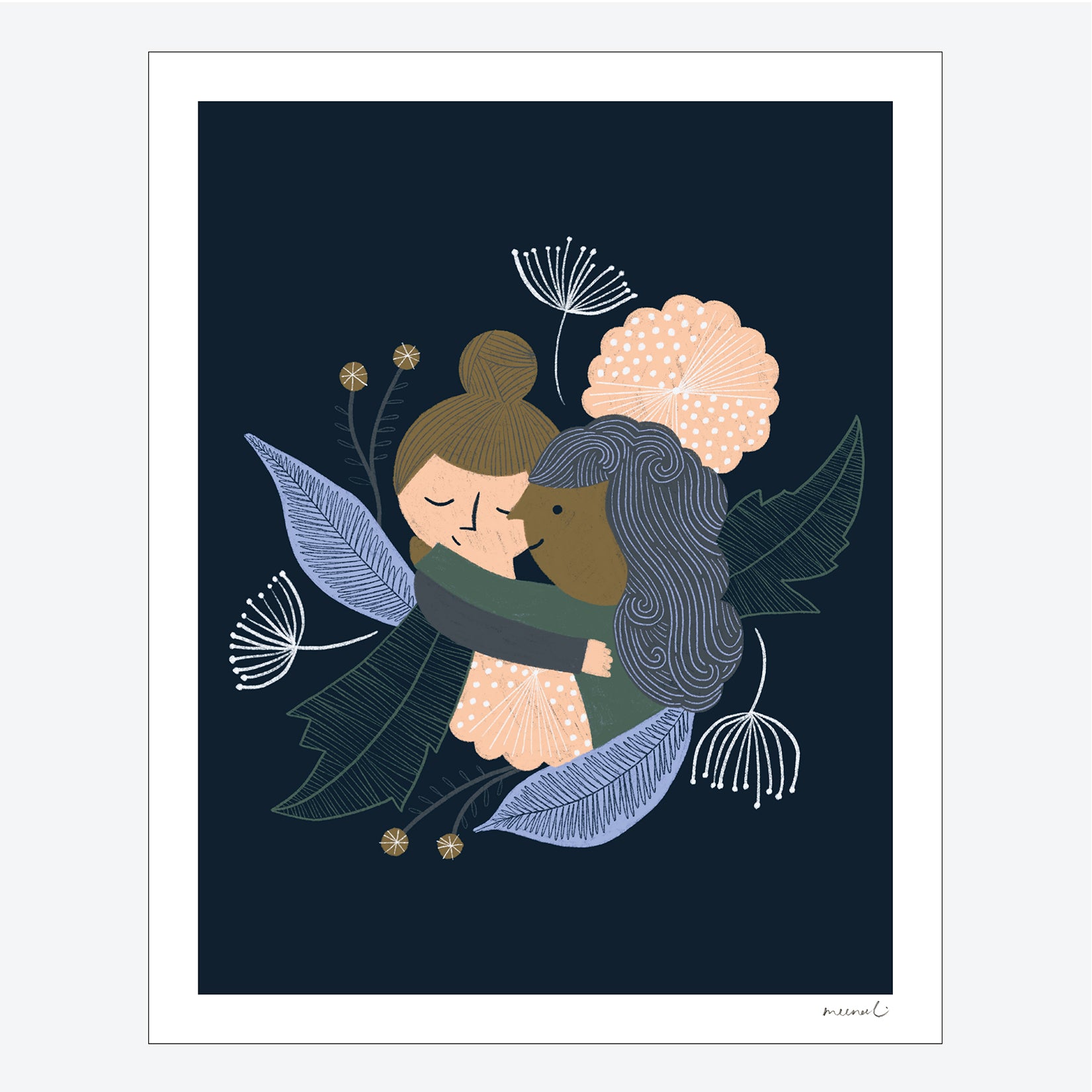 foxco 複製原画　HUG ANGELS Wrap You Up in Hugs Art Print – Meenal Patel Studio